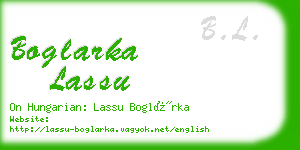 boglarka lassu business card